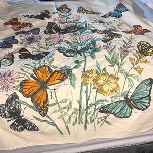 Floral and Butterfly Print Scarf